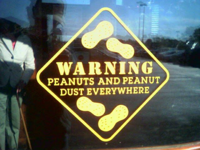 Peanut warning for those with allergies