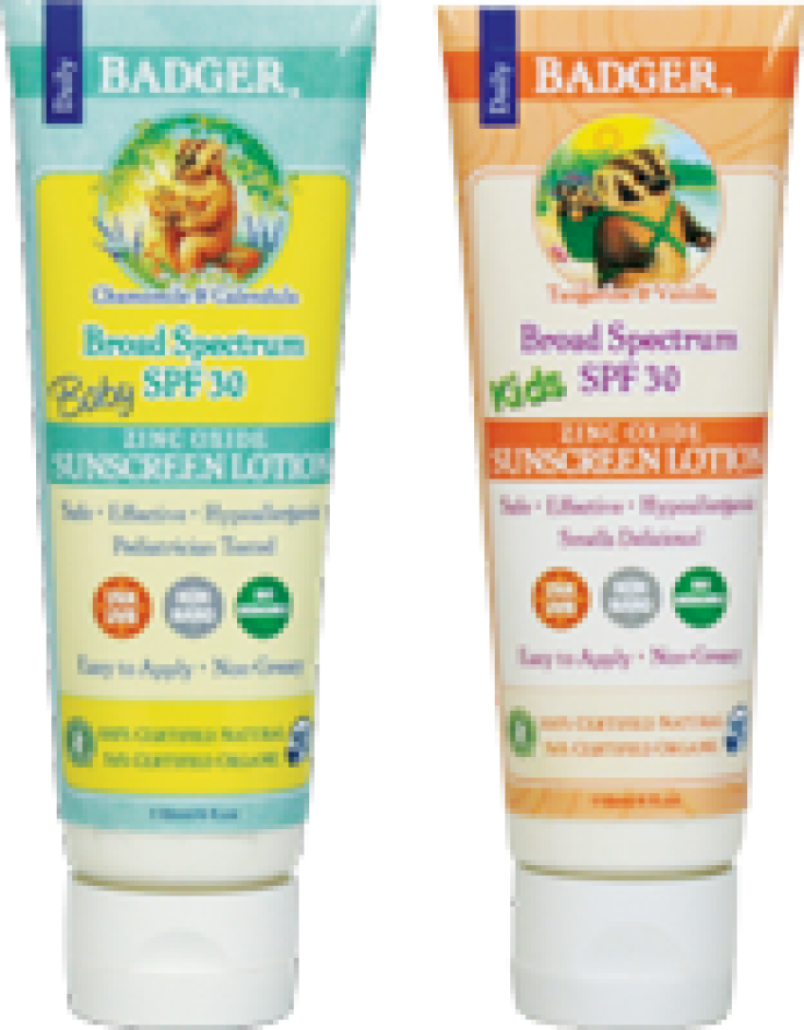 W.S. Badger baby and kids sunscreen recall