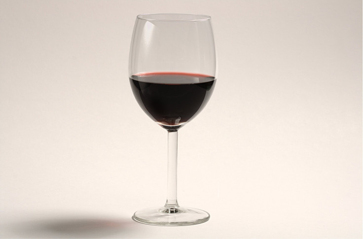 A glass of red wine