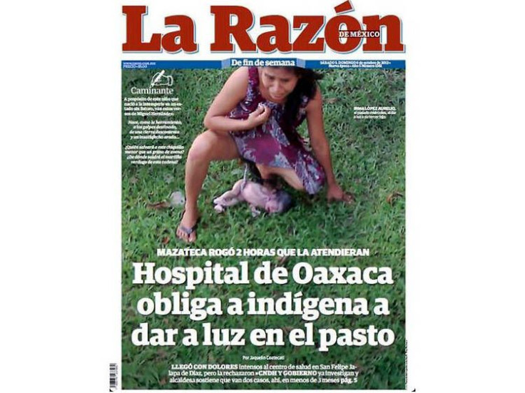 Irma Lopez Aurelio gave birth to child on lawn