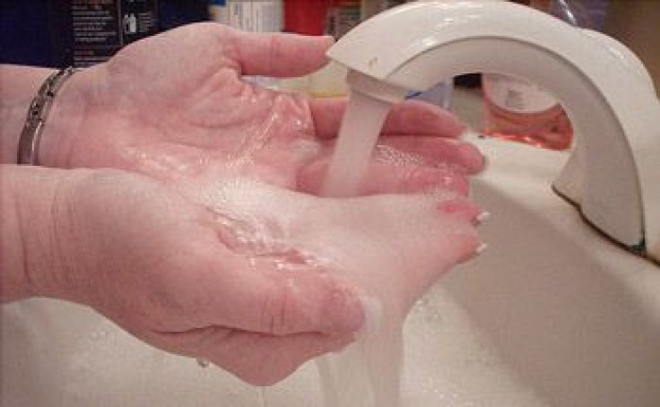 washing hands