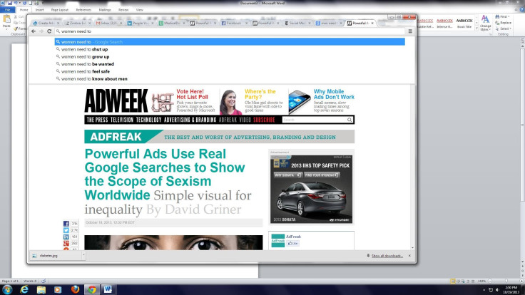 Google Searches Display Sociological Picture Of Human Sexism