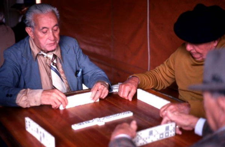 Men playing dominoes