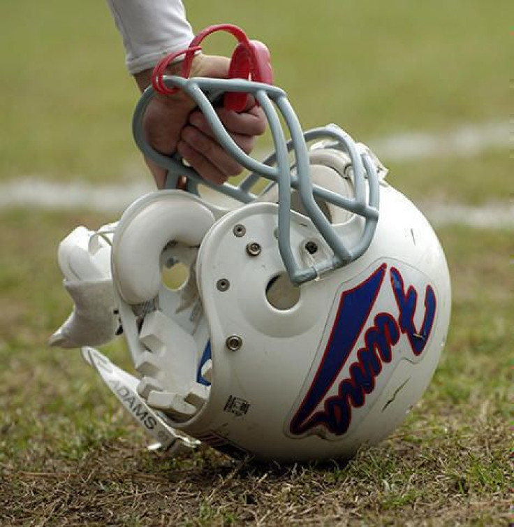 FUMA helmet on field