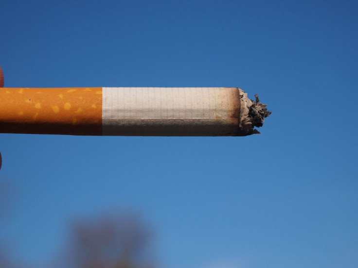 Photo of a lit cigarette