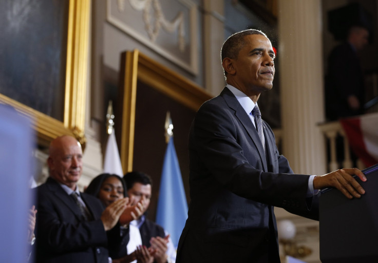 Photo of Obama Giving Boston Speech About Health Care