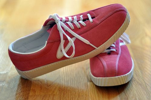 Pink tennis shoes