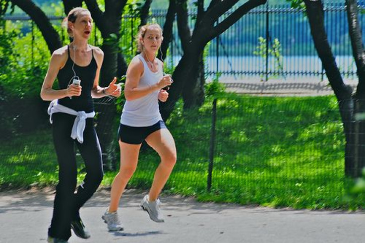 Women running outside