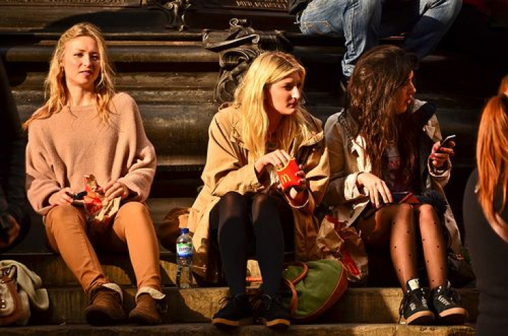 Women eating McDonald's 