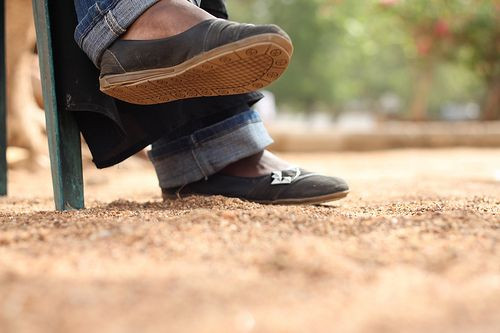Feet with shoes on