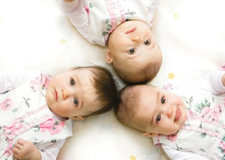 A set of girl triplets