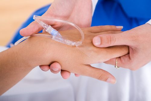 Patient with IV drip