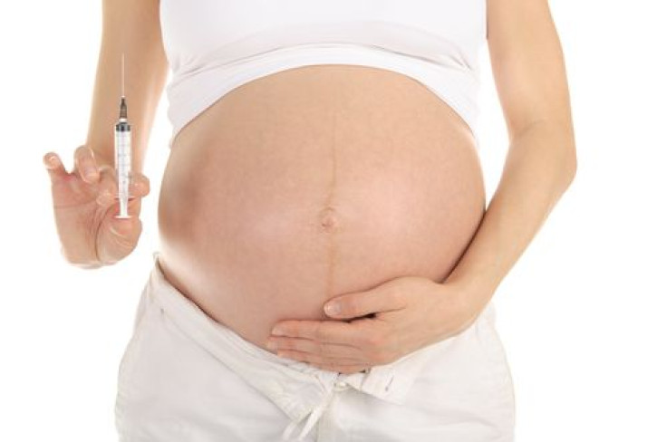 Pregnant woman with vaccine