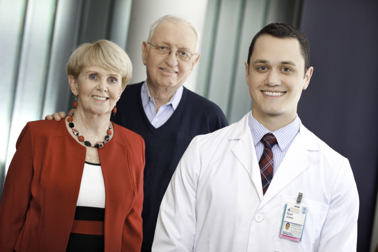 Ryan Jones with actor-patients Jim and Louise Malloy