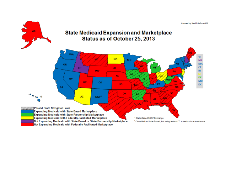 Medicaid Expansion Mirrors Partisan Political Divide