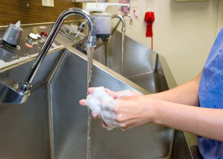 washing hands