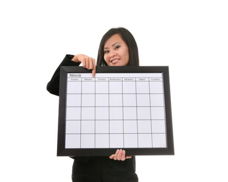 Woman holding calendar