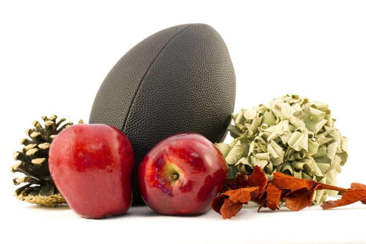 football and apples 