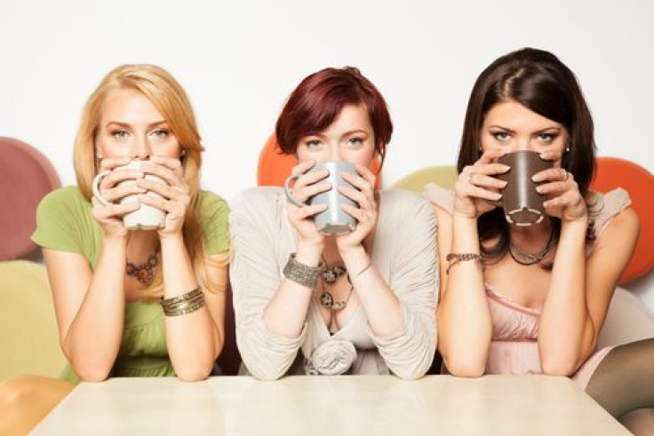 Women drinking coffee together