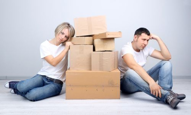 Young couple moving in together