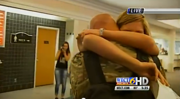 Army wife surprises soldier husband with weight loss
