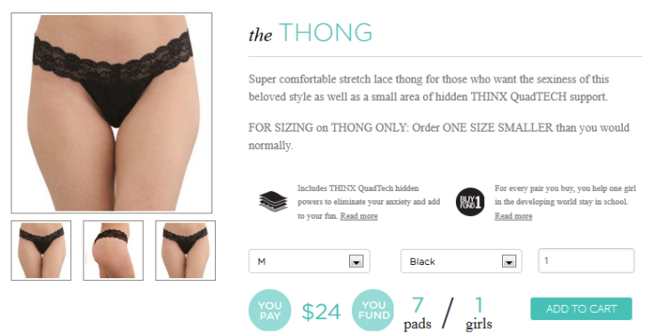 Thinx the thong panty