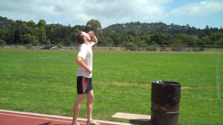 Man beats beer mile world record