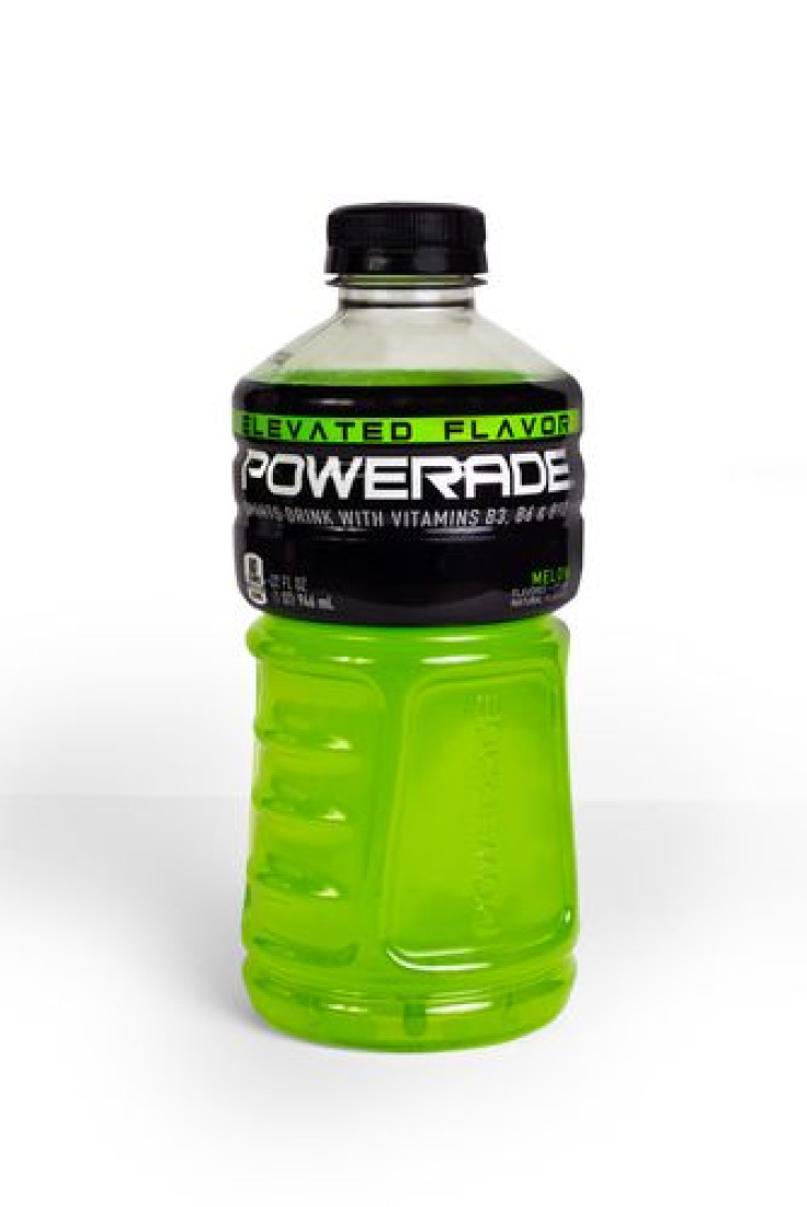 Melon flavored Powerade sports drink