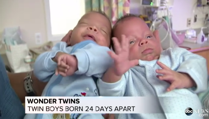 Twins born 24 days apart