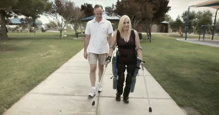 Paralyzed woman uses ReWalk to move