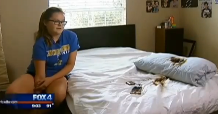 Teen's smartphone sets bed on fire