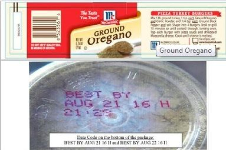 McCormick Recalls Ground Oregano Due To Salmonella Risk 