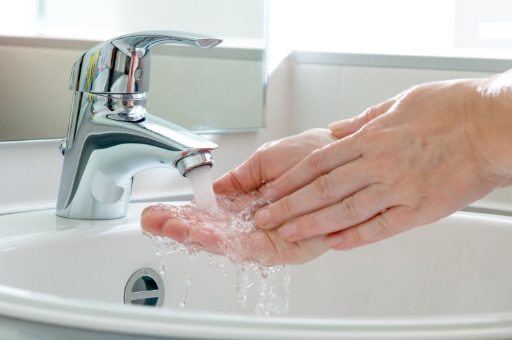 washing hands