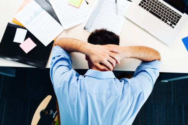 Businessman having stress in the office