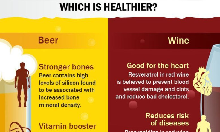 Beer vs. wine infographic