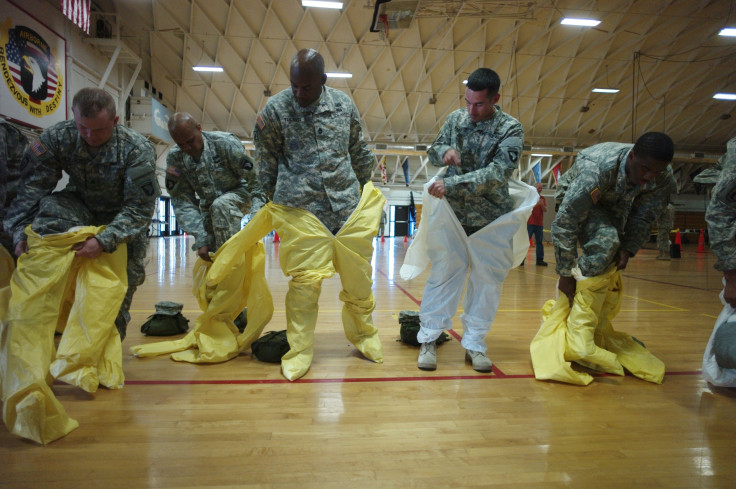 U.S. soldiers in training