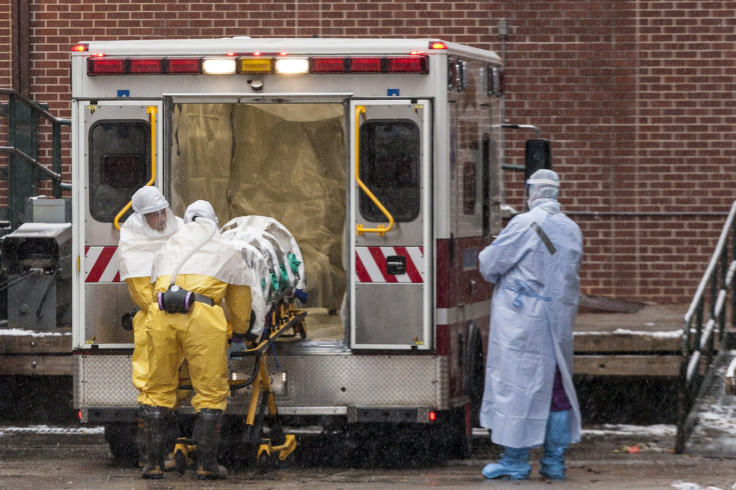 Dr. Martin Salia Placed On A Stretcher Upon Arrival At Nebraska Medical Center