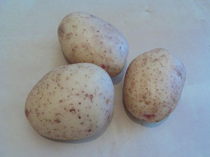 Potatoes on top of surface