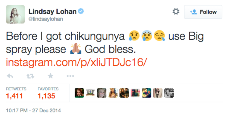 Lindsay Lohan tweet