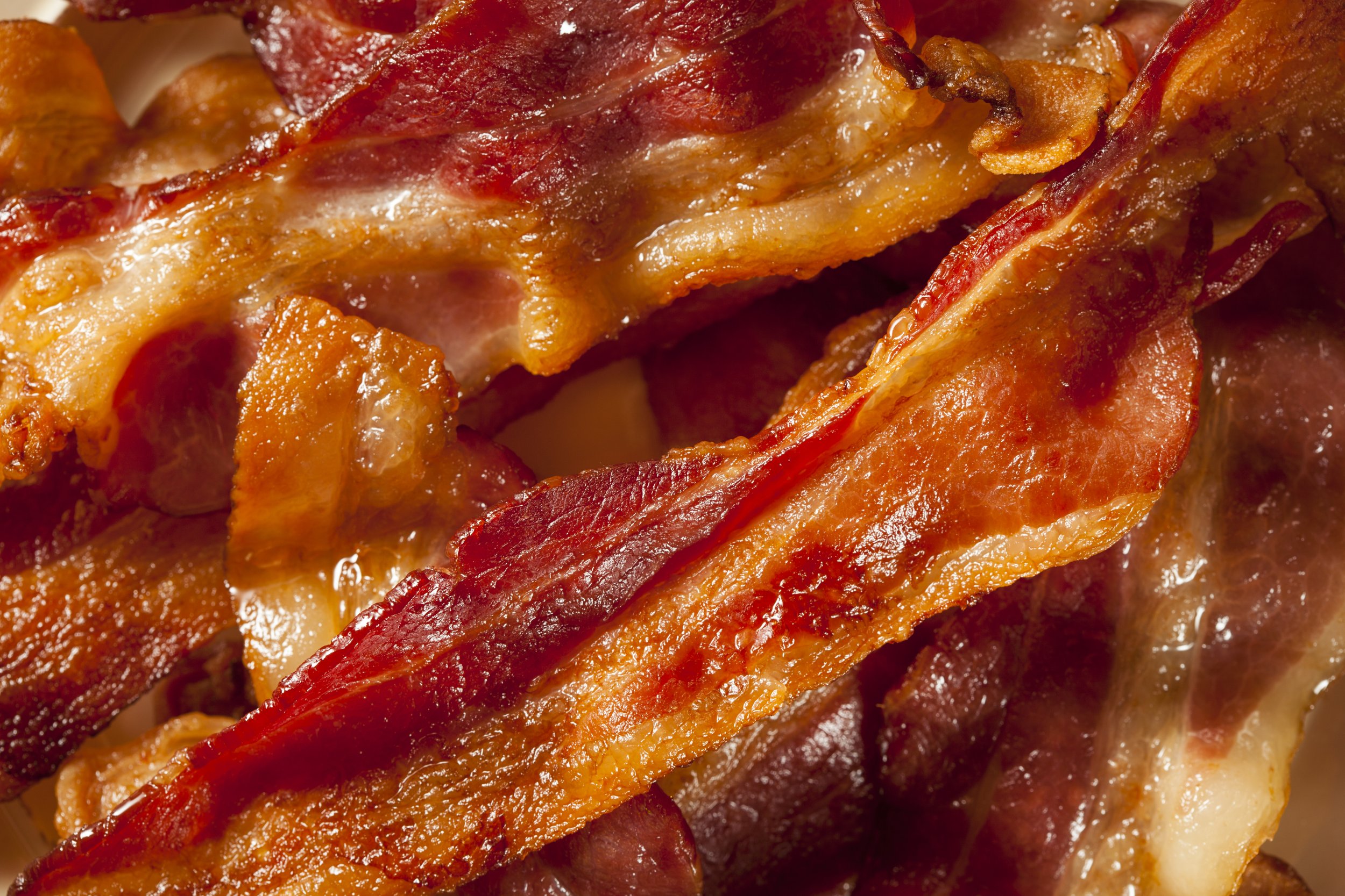 Crispy organic unhealthy bacon 