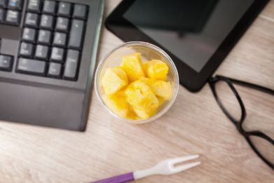 Snack time is the best time, but it's not always the healthiest. Here's how to set yourself up for success while on the job.