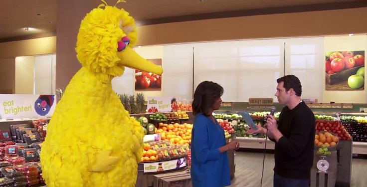 Big Bird with Michelle Obama