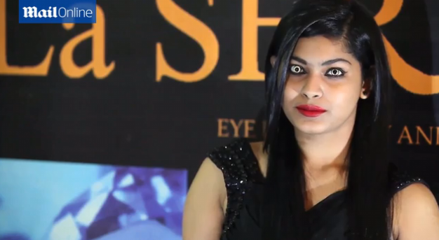 Gold contact lenses