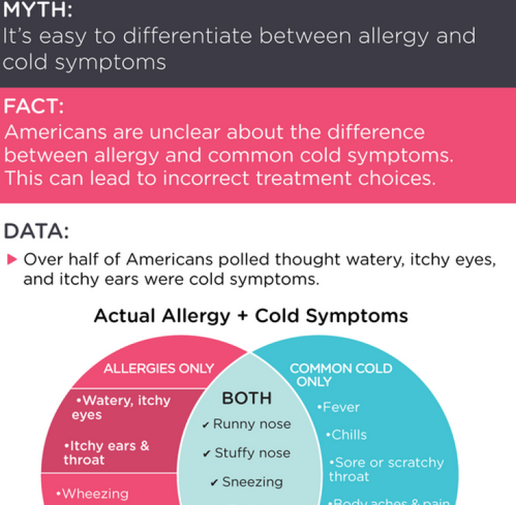 The difference between cold and allergy symptoms