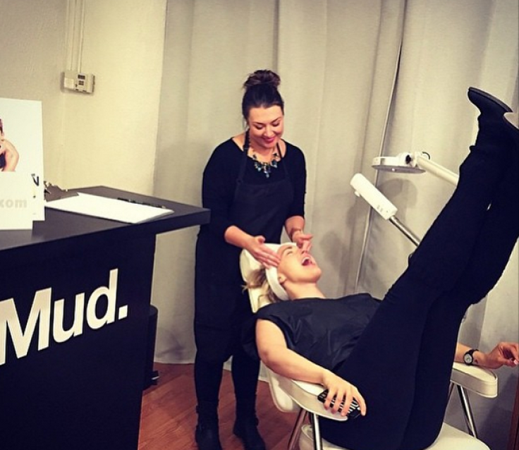 A facial at Mud on opening day