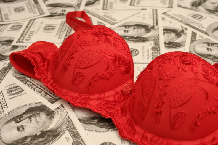 Red bra on money 