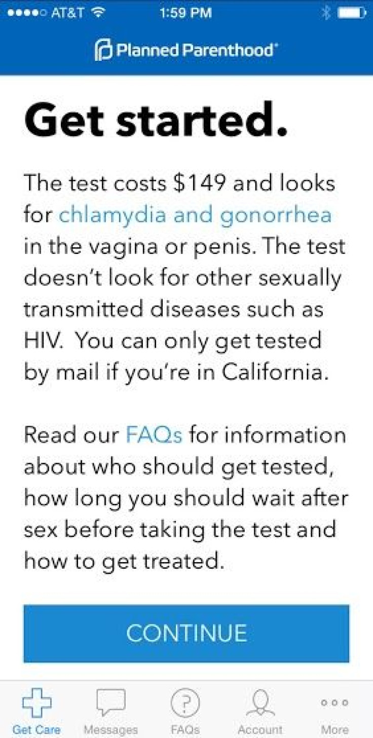 Planned Parenthood test order