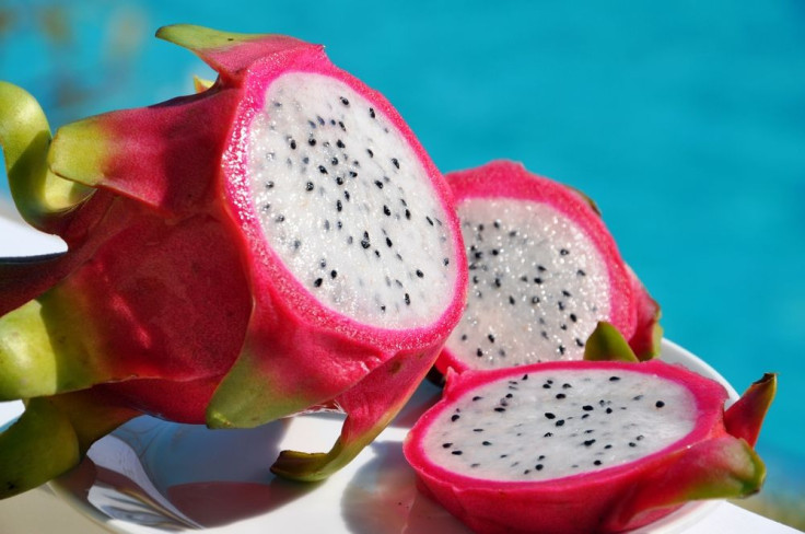 Dragon fruit on shelf