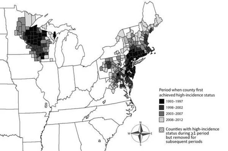 Counties at High Risk for Lyme Disease