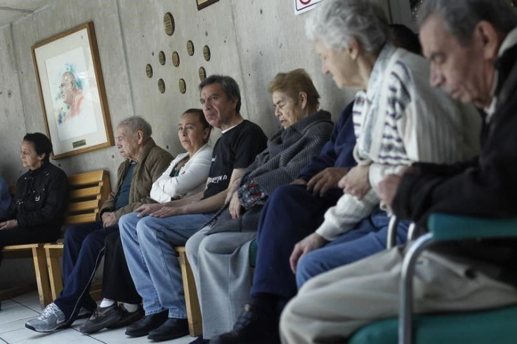 Alzheimer's patients wait to be seen by a healthcare professional. 